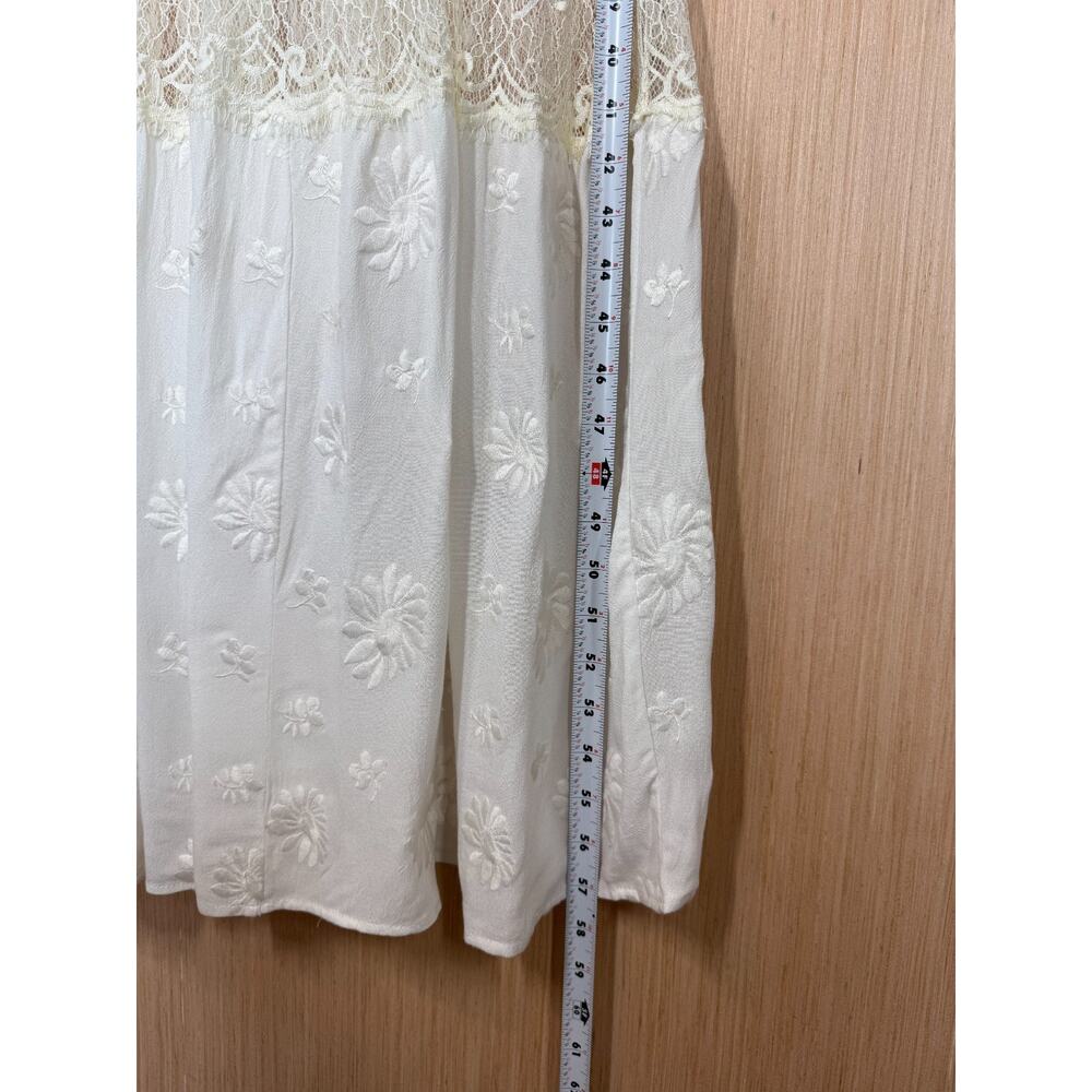 Willow & Clay Lace Babydoll Maxi Dress Womens Size Small Ivory Bohemian Romantic - Picture 10 of 13